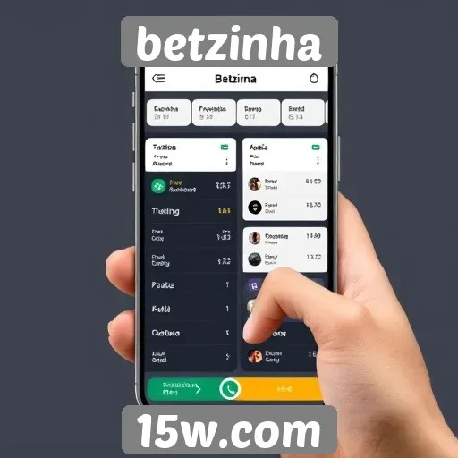 Interface do usuário do Betzinha facilita navegação